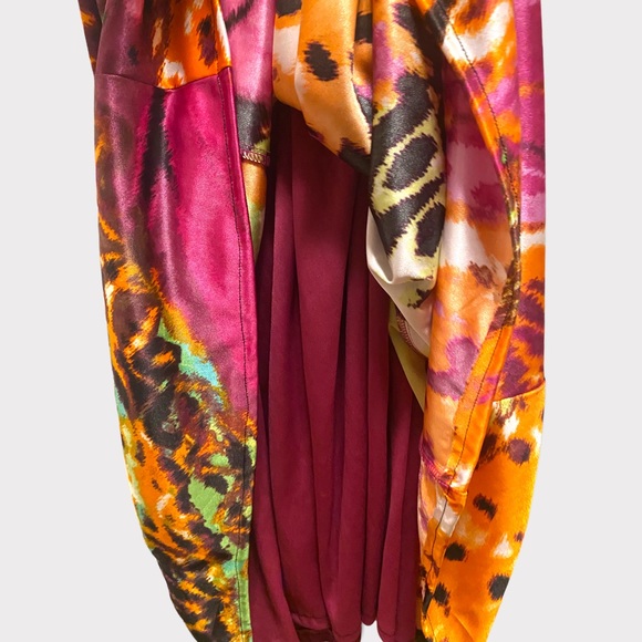 Vibrant Slinky Asymmetrical Formal Dress - Picture 7 of 12